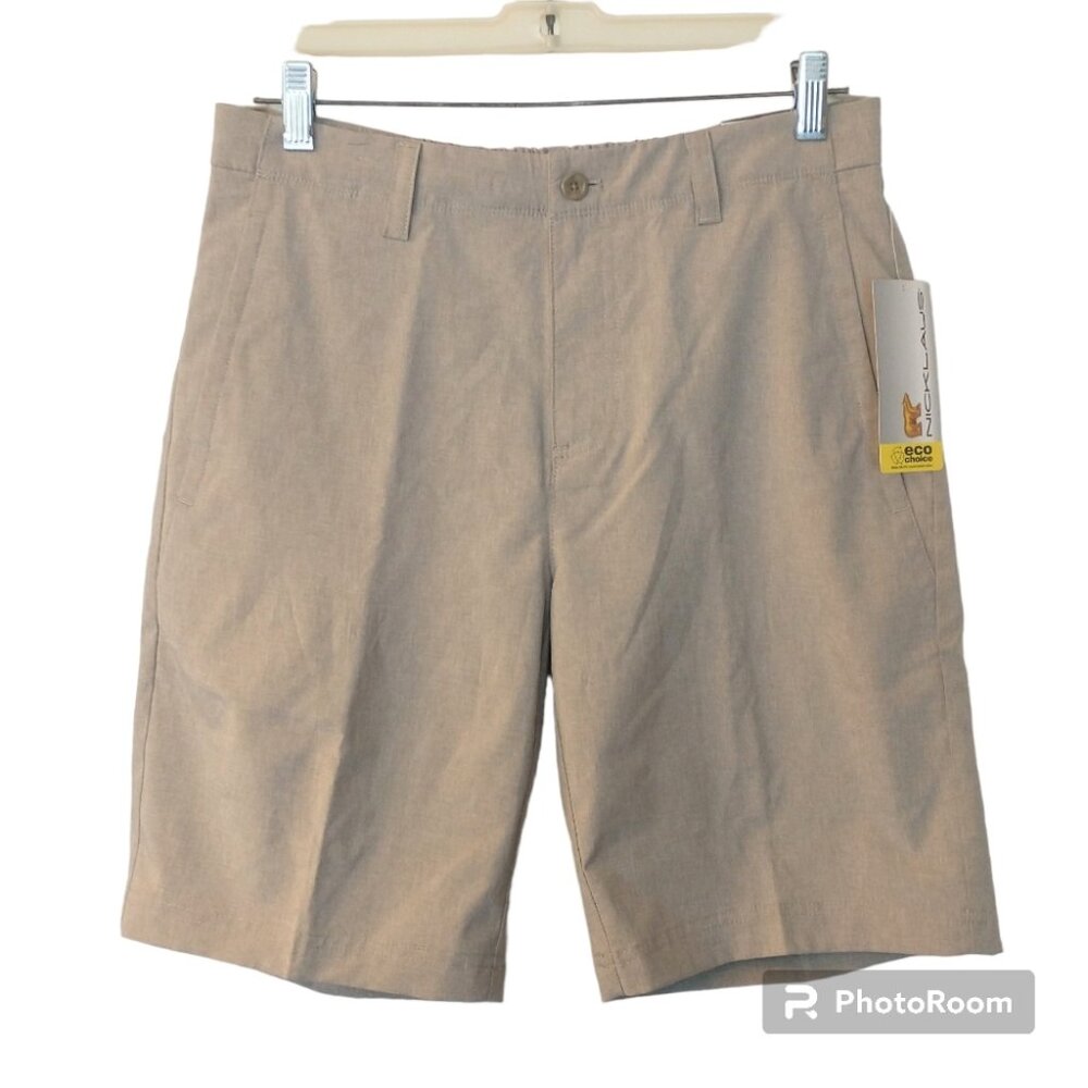 New With Tags Men's Jack Nicklaus Khaki Golf Chino Shorts Size 38